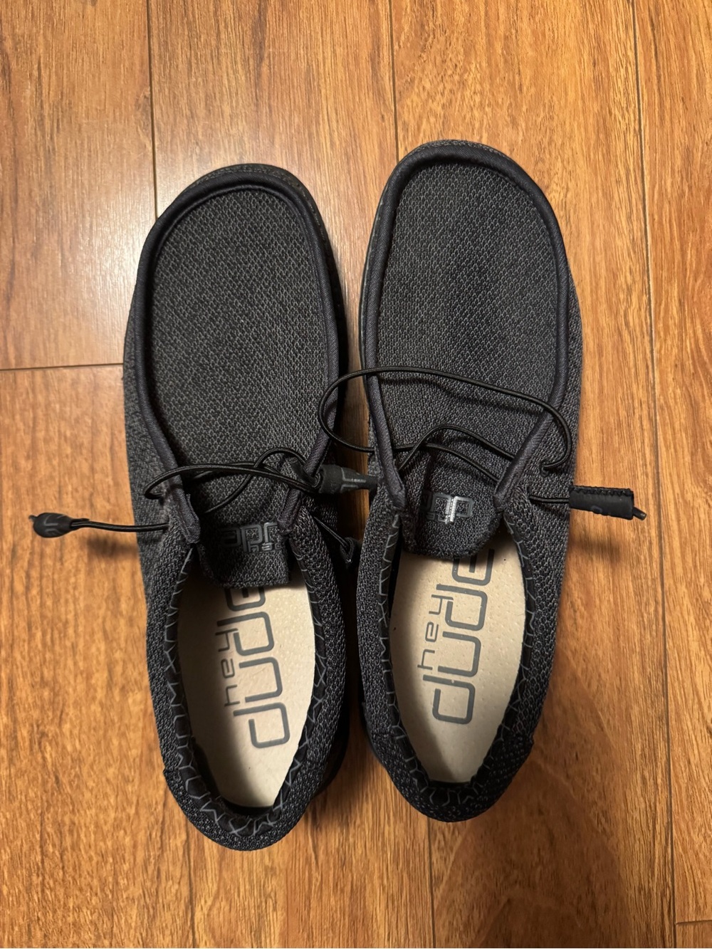 Hey Dude Black Lightweight Knit Slip-Ons